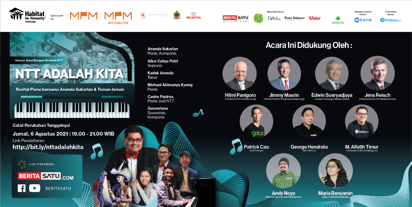 Konser Amal “NTT adalah Kita” – Resital Piano Ananda Sukarlan dan Teman<br>Charity Concert “ NTT is Us” – Piano Recital with Ananda Sukarlan and Friends